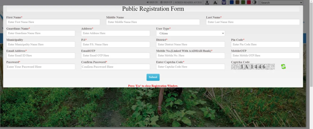 BanglarBhumi registration